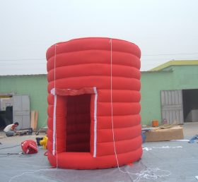 Tent8-1 Red Photo Booth Cube Pavilion Inflatable Photo Booth