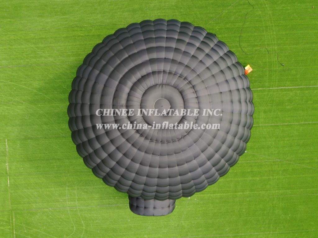 Tent1-415B Giant Outdoor Black Inflatable Dome Tent Portable Tent With Entr