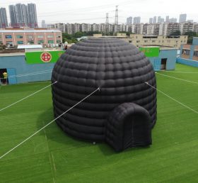 Tent1-415B Giant Outdoor Black Inflatable Dome Tent Portable Tent With Entrance