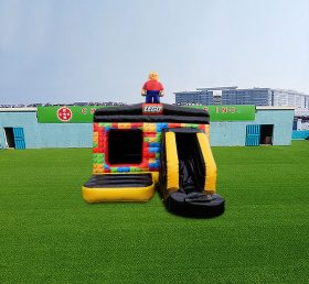 T2-4653 Lego House Jumping Castle With Slide