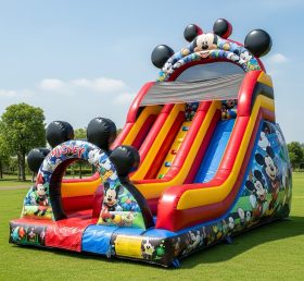 T8-8593 Mickey & Minnie Inflatable Dry Slide