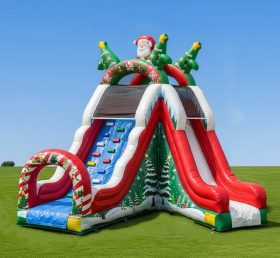 T8-8129 Christmas Theme Inflatable Dry Slide