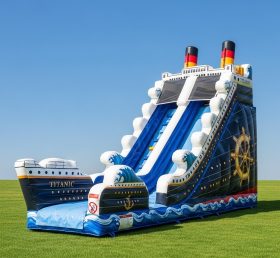 T8-8371 Titanic Theme Inflatable Dry Slide