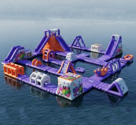 S210 Graffiti Theme Inflatable Water Park