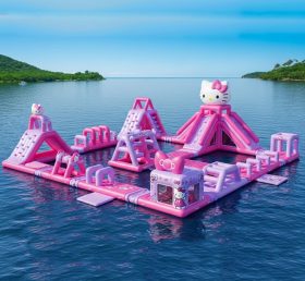 S214 Hello Kitty Theme Inflatable Water Park