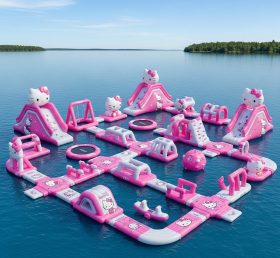 S215 Hello Kitty Theme Inflatable Water Park