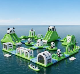 S241 Panda Theme Inflatable Water Park