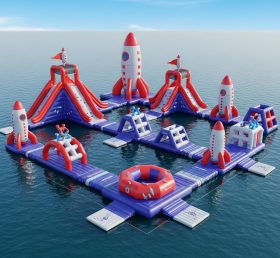 S257 Rocket Theme Inflatable Water Park
