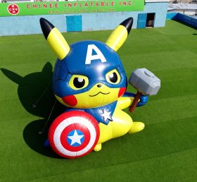 Cartoon3-469 Captain America Pikachu Theme Inflatable Cartoon