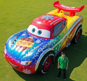 Cartoon3-626 Christmas Racing Car Inflatable Cartoons