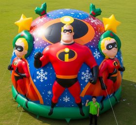 Cartoon3-681 The Incredibles Christmas Snow Globe Event Party Decoration