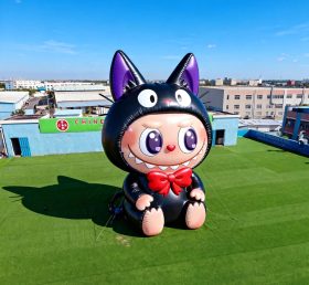 Cartoon3-715 Pop Mart Labubu Black Cat Character Inflatable Cartoons
