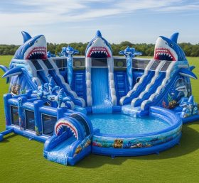 Pool3-527 Shark Theme Pool Water Park