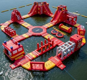 S462 Firetruck Theme Inflatable Water Park