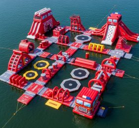 S466 Firetruck Theme Inflatable Water Park