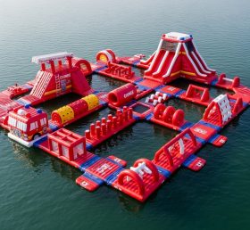 S467 Firetruck Theme Inflatable Water Park