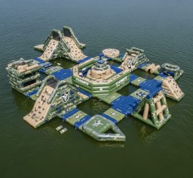 S504 Military Style Theme Inflatable Water Park