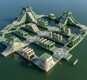 S505 Military Style Theme Inflatable Water Park