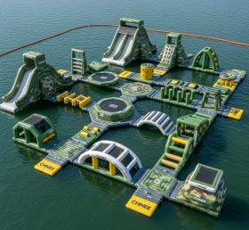 S508 Military Style Theme Inflatable Water Park