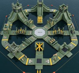 S511 Military Style Theme Inflatable Water Park