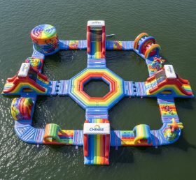 S541 Rainbow Theme Inflatable Water Park