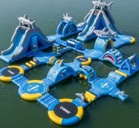 S557 Shark Theme Inflatable Water Park