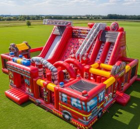 T6-6439 Firetruck Theme Inflatable Funcity