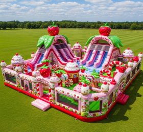 T6-6593 Strawberry Shortcake Theme Inflatable Funcity