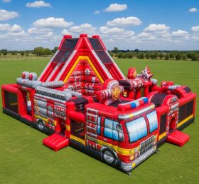 T6-6717 Firetruck Theme Inflatable Park