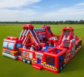 T6-6719 Firetruck Theme Inflatable Park