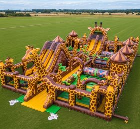 T6-6729 Giraffe Theme Inflatable Park