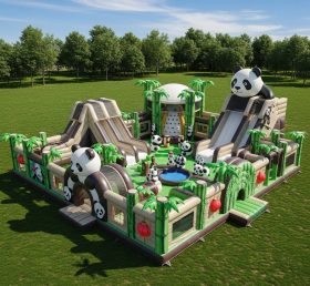 T6-6776 Panda Theme Inflatable Park