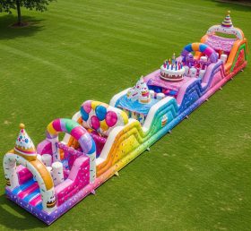 T7-3716 Birthdays Theme Inflatable Obstacle Course