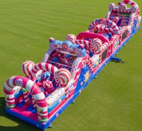 T7-3730 Candy Theme Inflatable Obstacle Course