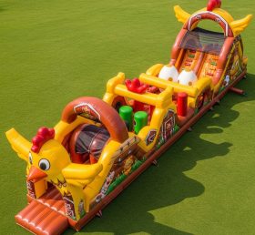 T7-3739 Chicken Theme Inflatable Obstacle Course
