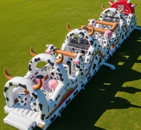 T7-3754 Cow Theme Inflatable Obstacle Course