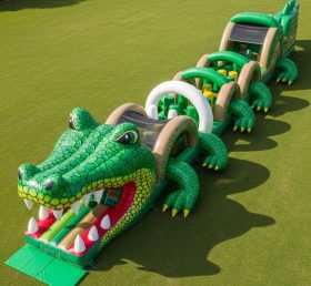 T7-3761 Crocodile Theme Inflatable Obstacle Course
