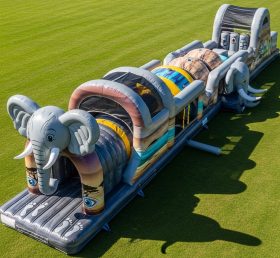 T7-3800 Elephant Theme Inflatable Obstacle Course
