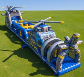 T7-3854 Helicopter Theme Inflatable Obstacle Course