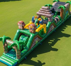 T7-3873 Jungle Theme Inflatable Obstacle Course
