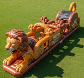 T7-3889 Lion Theme Inflatable Obstacle Course