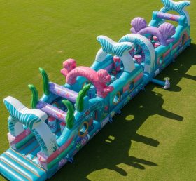 T7-3899 Mermaid Theme Inflatable Obstacle Course