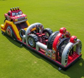 T7-3916 Monster Trucks Theme Inflatable Obstacle Course