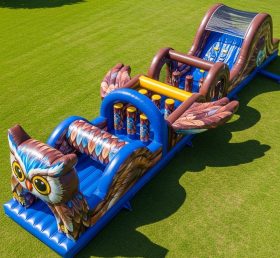 T7-3934 Owl Theme Inflatable Obstacle Course