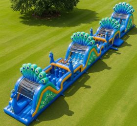 T7-3947 Peacock Theme Inflatable Obstacle Course