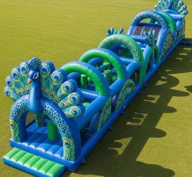T7-3948 Peacock Theme Inflatable Obstacle Course