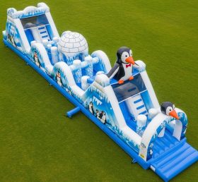 T7-3950 Penguin Theme Inflatable Obstacle Course