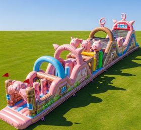 T7-3957 Pig Theme Inflatable Obstacle Course
