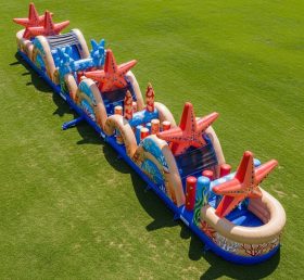 T7-4012 Starfish Theme Inflatable Obstacle Course