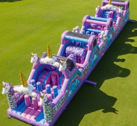 T7-4049 Unicorn Theme Inflatable Obstacle Course